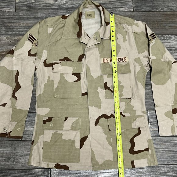 US Air Force Combat Military Coat Desert Jacket Medium Regular Camouflage Beige - Picture 13 of 16